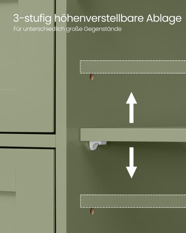 Badeværelsesskab - 4 skuffer - 30 × 55 × 82 cm - Forest Green