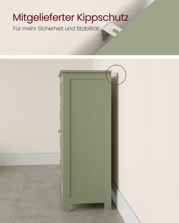 Badeværelsesskab - 4 skuffer - 30 × 55 × 82 cm - Forest Green