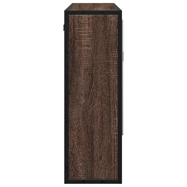 vidaXL Kylpyhuoneen peilikaappi ruskea tammi 65x20x60 cm tekninen puu