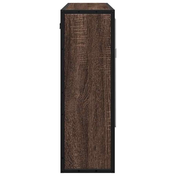 vidaXL Baderomsskap med speil brun eik 65x20x60 cm konstruert tre
