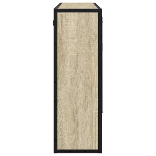 vidaXL Baderomsskap med speil sonoma eik 65x20x60 cm konstruert tre