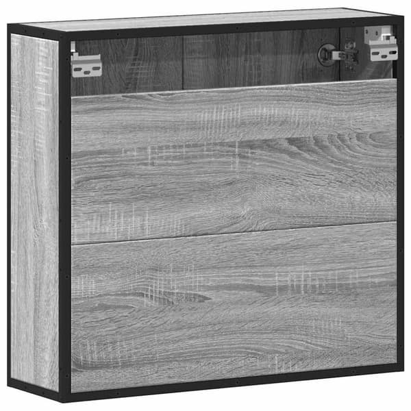 vidaXL Kylpyhuoneen peilikaappi harmaa Sonoma 65x20x60 cm tekninen puu