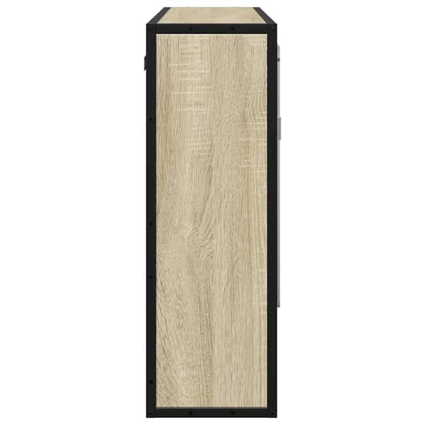 vidaXL badeværelsesskab m. spejl 65x20x60 cm konstrueret træ sonoma-eg