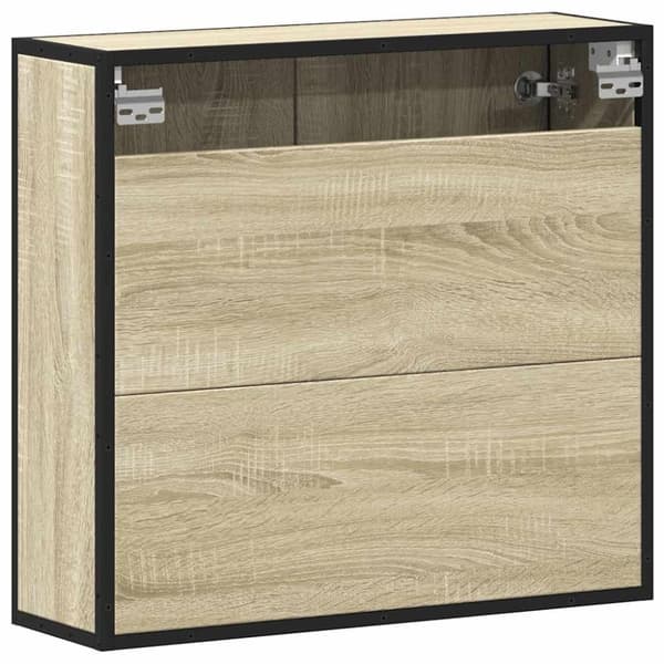 vidaXL badeværelsesskab m. spejl 65x20x60 cm konstrueret træ sonoma-eg