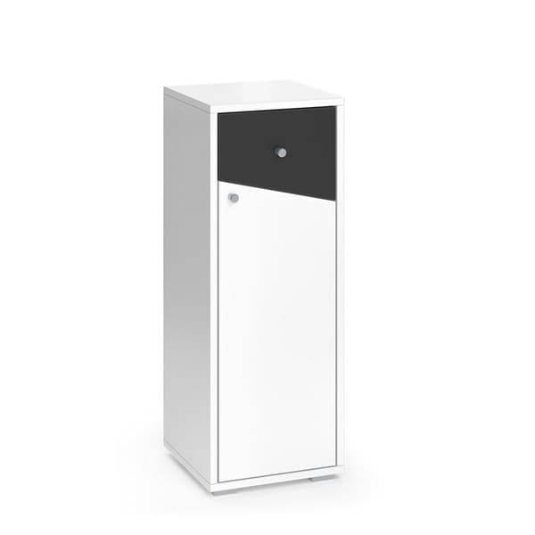 Midischrank Irida skåp, 30x81cm, antracit/vit, vit, Vicco