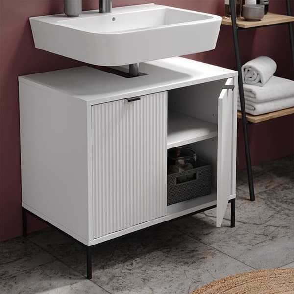 Meuble under sink Eliza, 70x63cm med 2 dörrar, Vit, Vicco
