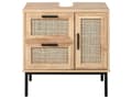 Miniatyrbilde 5 av 11: Baderomsskap Lyst Tre Sponplate Rotting Front Flette 60 x 60 cm Boho Design