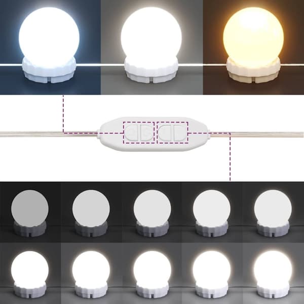 vidaXL Speilskap med LED artisan eik 70x16,5x60 cm