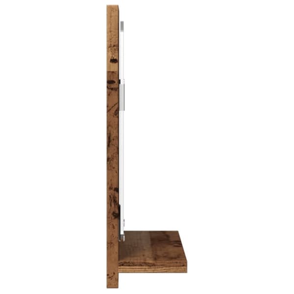 vidaXL Spegelskåp för badrum åldrat trä 40x11x37 cm konstruerat trä