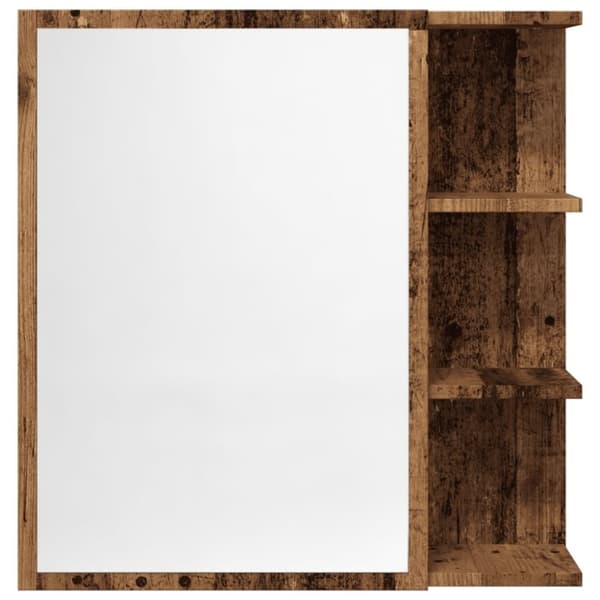 vidaXL Speilskap til baderom gammelt tre 62,5x20,5x64cm konstruert tre