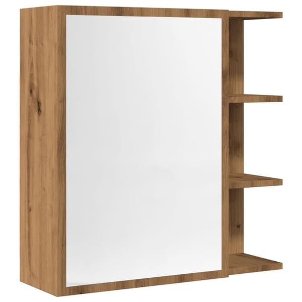 vidaXL Speilskap til baderom artisan eik 62,5x20,5x64cm konstruert tre