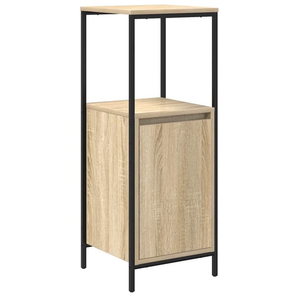 Badrumsskåp med hyllor sonoma-ek 36x35x95 cm