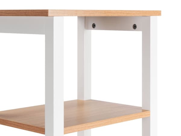 Badeværelsesskab hvid MDF 30 x 160 cm højt med hylder opbevaring moderne stil badeværelse