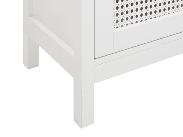 Badeværelsesskab hvid MDF 30 x 160 cm højt med hylder opbevaring moderne stil badeværelse