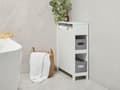 Miniatyrbilde 2 av 11: Baderomsskap Hvit MDF 20 x 70 cm med Kurver Baderomsoppbevaring Smal