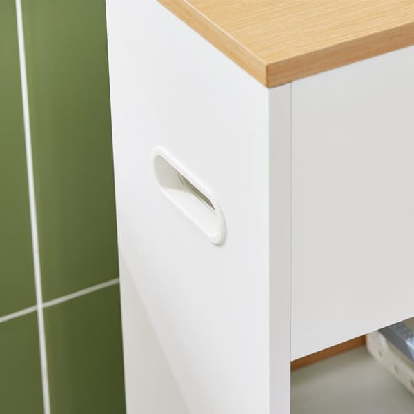 SoBuy Badeværelsesskab Toiletpapirholder Badeværelsesreol BZR190-WN