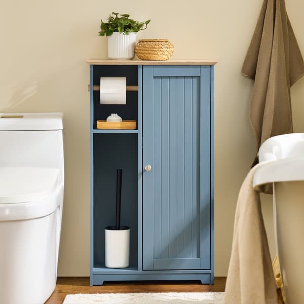 SoBuy Badeværelsesskab Toiletpapirholder Badeværelsesreol BZR189-HG