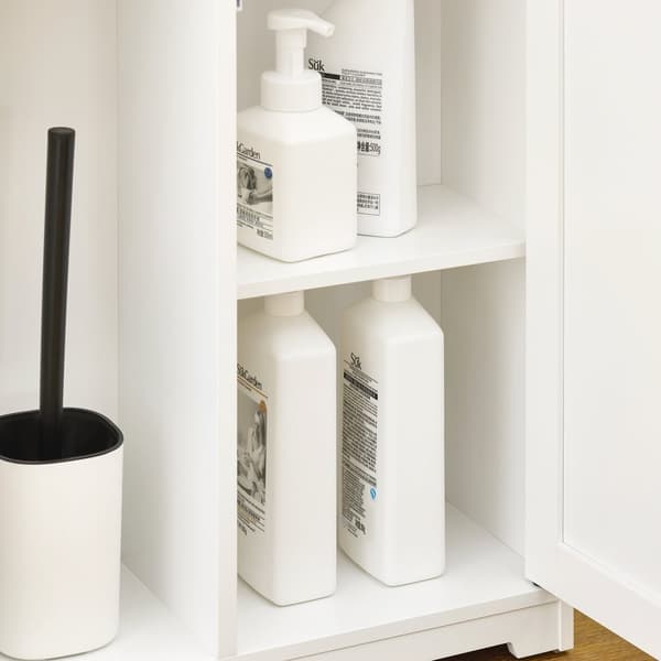 SoBuy WC-paperiteline Kylpyhuoneen hylly Kylpyhuonekaappi BZR189-W