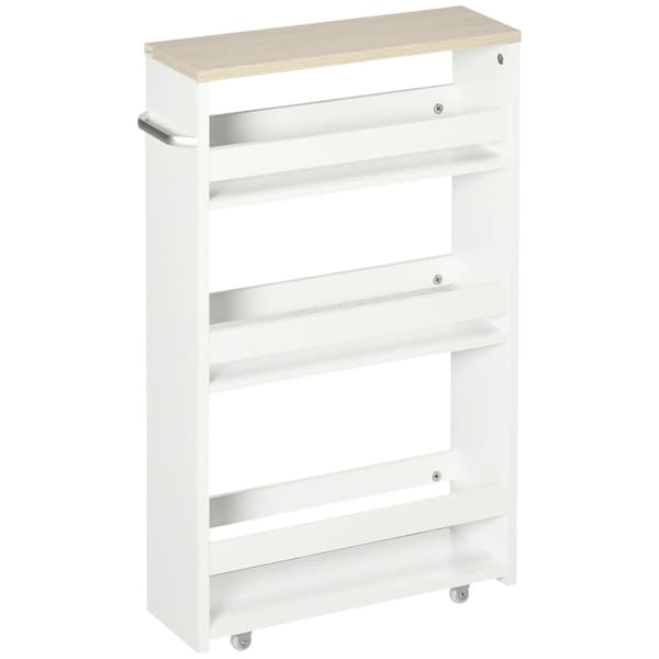 Rootz 3 -lags opbevaringsvogn - opbevaringshylde - rullende vogn - let mobilitet - 48L x 15w x 80H cm - ideel til badeværelse, køkken, kontor, vaskeru