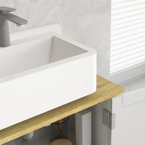 Rootz Base Cabinet 2 Dörrar - Badrumsarrangör - Lagringshylla - Justerbar design - 60W X 30D X 60H CM - Vit
