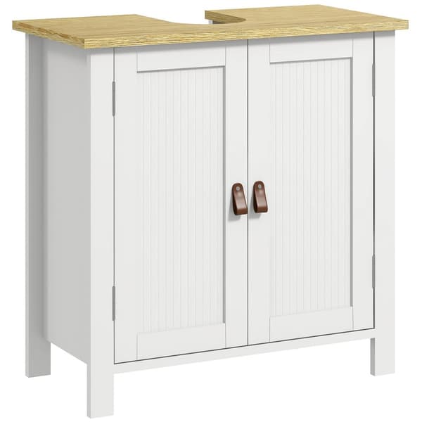 Rootz Base Cabinet 2 Dörrar - Badrumsarrangör - Lagringshylla - Justerbar design - 60W X 30D X 60H CM - Vit