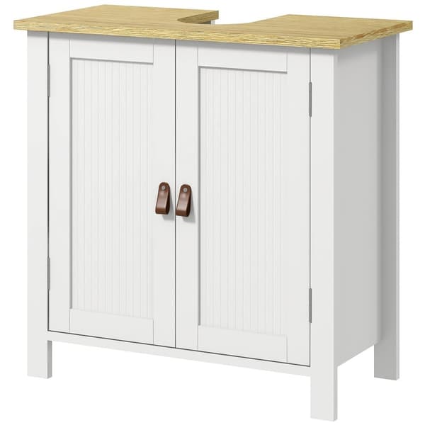 Rootz Base Cabinet 2 Dörrar - Badrumsarrangör - Lagringshylla - Justerbar design - 60W X 30D X 60H CM - Vit