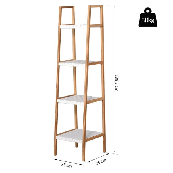 Rootz bambu badrumshylla - badrumsarrangör - förvaringsställ - fuktbeständig - 35W x 36d x 138,5h cm