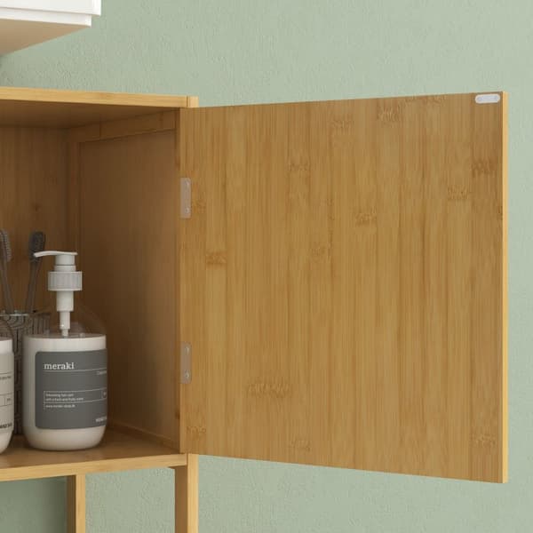 Rootz Badeværelsesbaseskab - Vanity Unit - Under Sink Storage - Holdbar bambus MDF - 70W x 33d x 79,5 timer cm