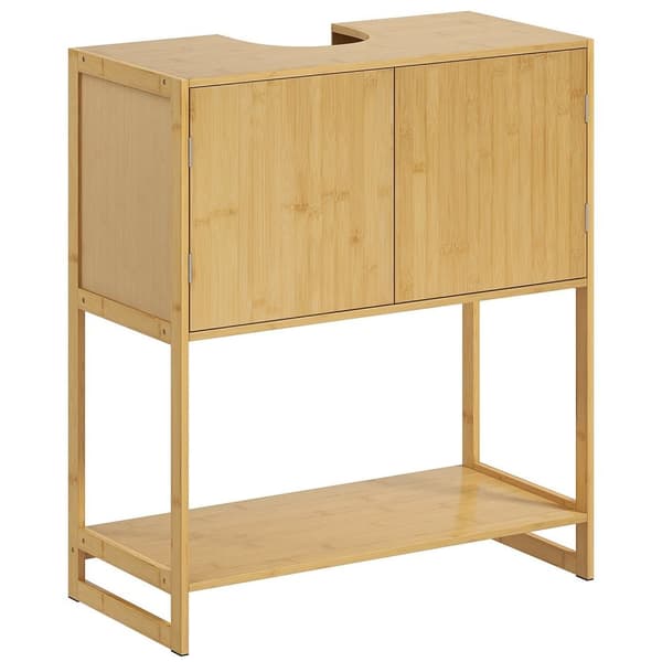 Rootz Badeværelsesbaseskab - Vanity Unit - Under Sink Storage - Holdbar bambus MDF - 70W x 33d x 79,5 timer cm