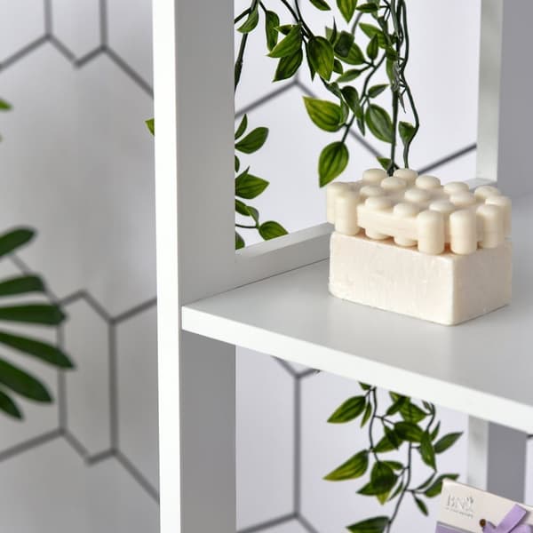 Rootz badeværelse hylde kabinet - køkkenskab - opbevaringsarrangør - rumbesparende design - 30L x 30W x 144H cm