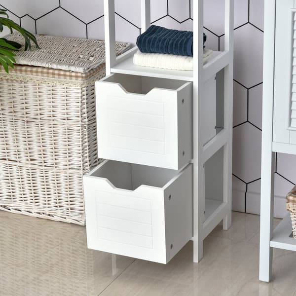 Rootz badeværelse hylde kabinet - køkkenskab - opbevaringsarrangør - rumbesparende design - 30L x 30W x 144H cm