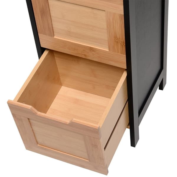 Rootzin kylpyhuoneen hyllykaappi - keittiön säilytys - Bamboo MDF - Compact Organizer - 30 x 30 x 144,3 cm