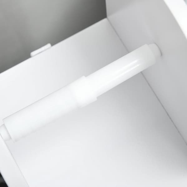 Rootzin kylpyhuonekaappi wc -paperinpidikkeellä - säilytyshyllyt - tilaa säästävä muotoilu - 20 x 20 x 80 cm valkoinen