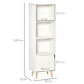 Miniatyrbillede 3 af 7: Rootz Bogreol Hylde - Opbevaringskolonne - 4 Tier Organizer - Nordic Coziness - 40W x 30d x 129,5h cm