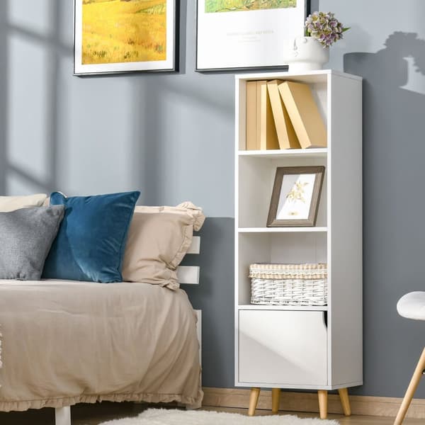 Rootz Bogreol Hylde - Opbevaringskolonne - 4 Tier Organizer - Nordic Coziness - 40W x 30d x 129,5h cm