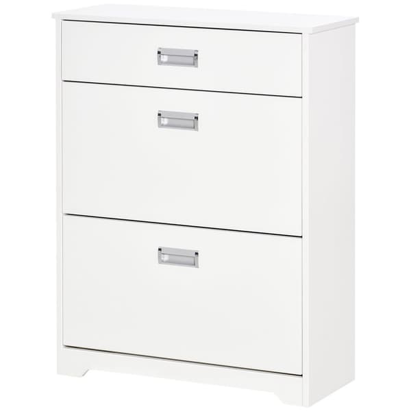 Rootz Shoe Cabinet - Entryway Organizer - Storage Unit - Rumbesparende - 70W x 29d x 92H cm - Holder op til 16 par - Hvid