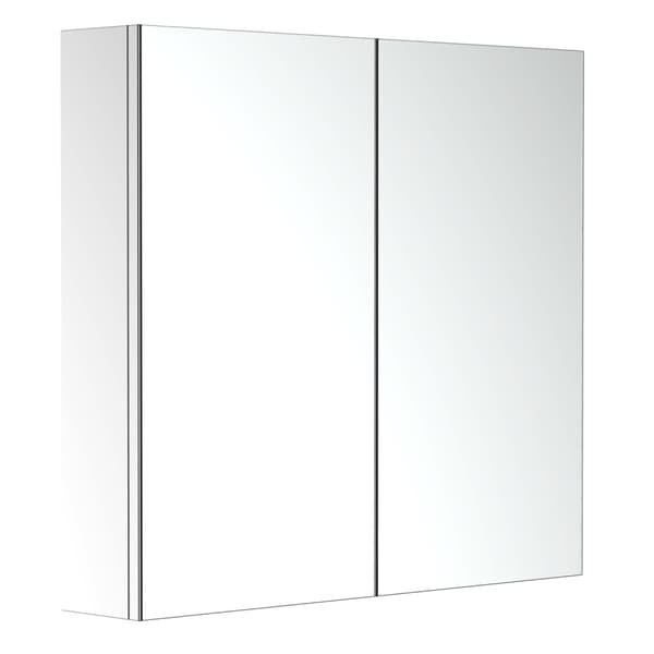 Rootz rustfrit stål spejlskab - badeværelse opbevaring - vægmonteret skab - moderne design - 60L x 12w x 55H cm