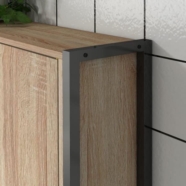 Rootz -wc -hylly kylpyhuonekalusteet - Yli wc -hylly - Teollisuusvarasto - korkealaatuinen teräs - 64L x 19W x 178h cm