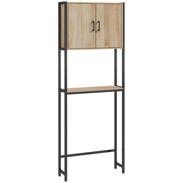 Rootz -wc -hylly kylpyhuonekalusteet - Yli wc -hylly - Teollisuusvarasto - korkealaatuinen teräs - 64L x 19W x 178h cm