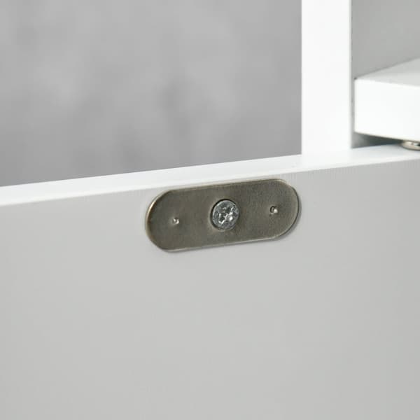 Rootz Tall badrumsskåp - förvaringsskåp - Spacebesparing skåp - fuktbeständig MDF - 15 x 17 x 120 cm vitt