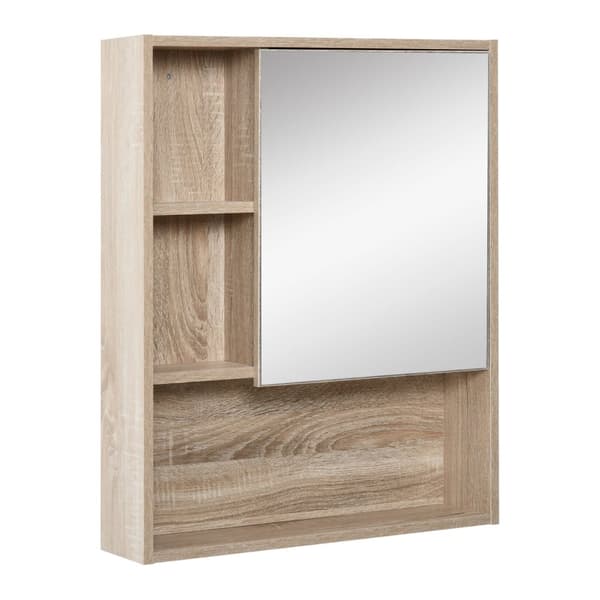 Rootzin seinäpeili kaappi - kylpyhuoneen säilytys - roikkuu kaappi - ylimääräinen säilytystila - ruskea viimeistely - 60L x 15w x 76h cm