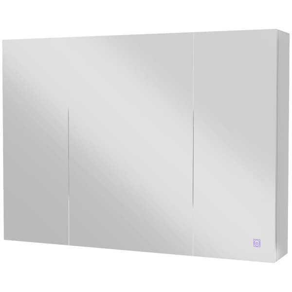 Rootzin seinälle kiinnitetty LED -kylpyhuoneen peilikaappi - 2 -in -1 -huonekalut - Vanitykaappi - Säädettävä kirkkaus - 90L x 15W x 65H cm