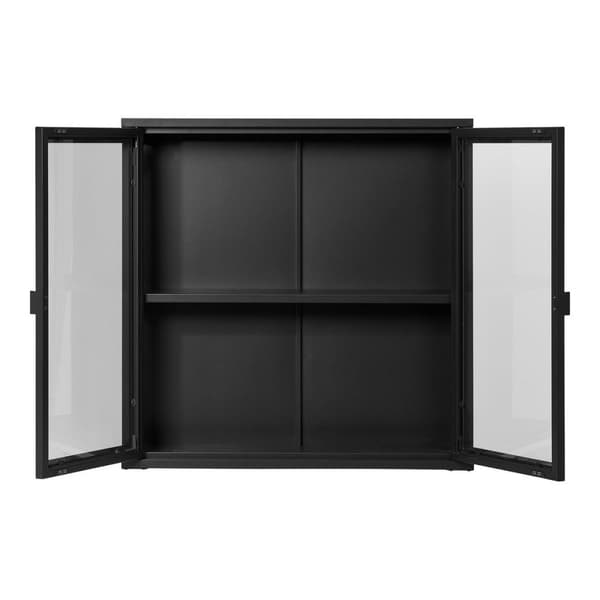 Rootz -roikkuu näyttökaappi - Laseshowcase - teräs seinäyksikkö - kestävä ja tyylikäs - 80 cm x 18 cm x 80 cm