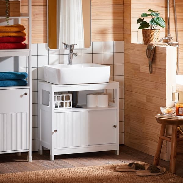 Rootz basskåp - förvaringsskåp - skjutdörrskåp - rymdbesparande design - 60x60x30 cm