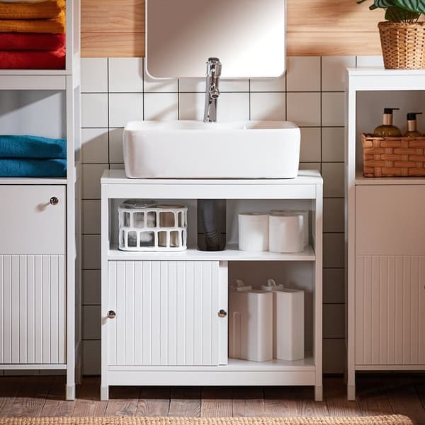 Rootz basskåp - förvaringsskåp - skjutdörrskåp - rymdbesparande design - 60x60x30 cm