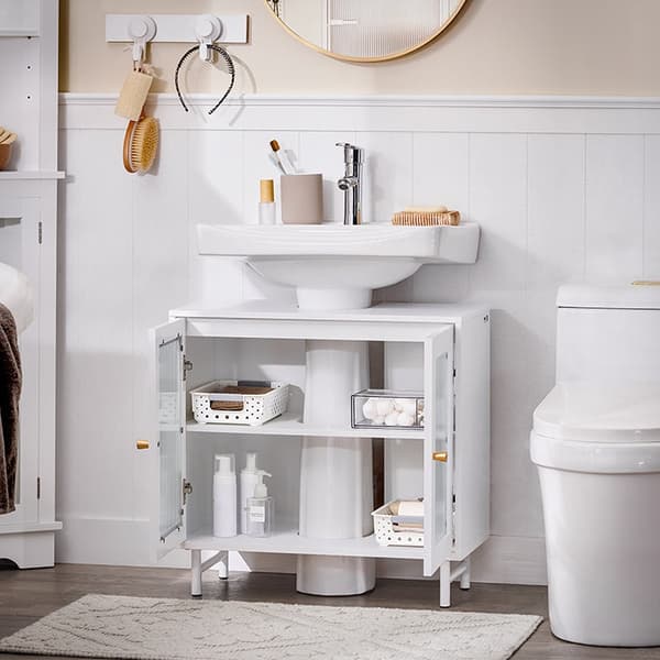 Rootzin pohjakaappi - kylpyhuonekaappi - säilytyskaappi - tilaa säästävä ratkaisu - 60x59x30cm - sopii moderniin sisustus- ja Hides -viemärijärjestelm