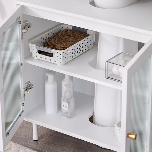 Rootzin pohjakaappi - kylpyhuonekaappi - säilytyskaappi - tilaa säästävä ratkaisu - 60x59x30cm - sopii moderniin sisustus- ja Hides -viemärijärjestelm