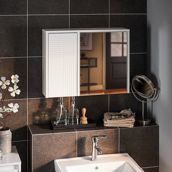 Rootz 2 1: n peilikaapista - Vanity -kaappi - Kylpyhuoneen järjestäjä - Avaruussäästö - 60x46x15cm