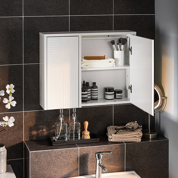Rootz 2 1: n peilikaapista - Vanity -kaappi - Kylpyhuoneen järjestäjä - Avaruussäästö - 60x46x15cm