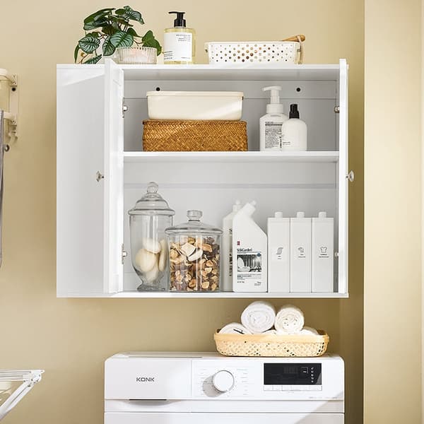 Rootz badeværelse vægskabet - medicinskab - opbevaringsenhed - MDF -materiale - organiserer kosmetik - 75 cm x 60 cm x 30 cm